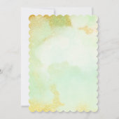 Emerald Green Gold Glitzer Princess Quinceañera Einladung (Rückseite)