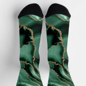 Emerald Green Gold Glitzer Socks Socken (Oben)