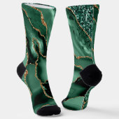 Emerald Green Gold Glitzer Socks Socken (Gewinkelt)