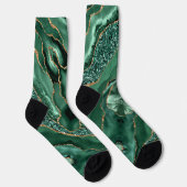 Emerald Green Gold Glitzer Socks Socken (Rechts)