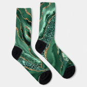 Emerald Green Gold Glitzer Sparkone Socks Socken (Rechts)