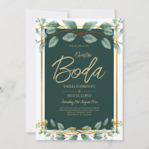 Emerald Green Gold Hochzeitseinladungen Digital Einladung
