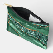 Emerald Green Gold - Ihr Name Zubehörtasche (Offen)