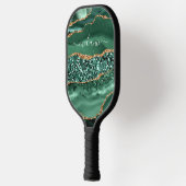 Emerald Green Gold Individuelle Name Pickleball Pa Schläger (Links)