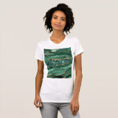 Emerald Green Gold Marble Individuelle Name T - Sh T-Shirt (Vorne ganz)
