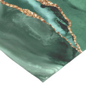 Emerald Green Gold Marble Individuelle Name Table Kurzer Tischläufer (Ecke)