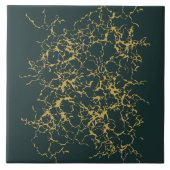 Emerald Green Gold Modern Abstrakt Fliese (Vorderseite)