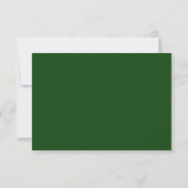 Emerald Green & Gold Monogram UAWG RSVP Karte (Rückseite)
