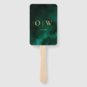 Emerald Green Gold Order of Events Wedding Program Fächer (Rückseite)