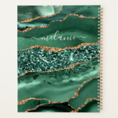Emerald Green Gold Planner mit Individuelle Name Planer (Rückseite)