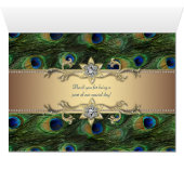 Emerald Green Gold Royal Indian Peacock Wedding (Innenansicht Horizontal (Unten))