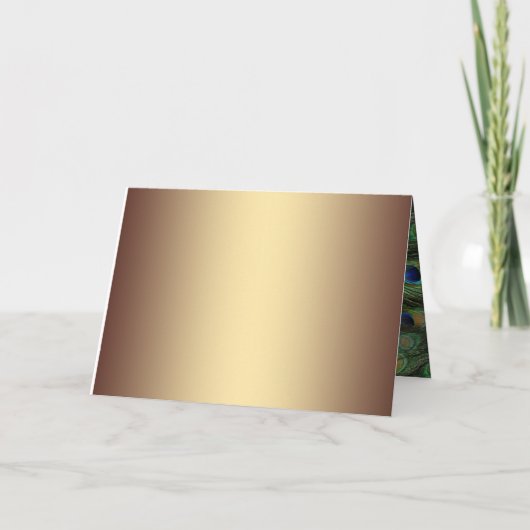 Emerald Green Gold Royal Indian Peacock Wedding Einladung (Rückseite)