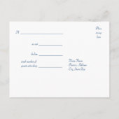 Emerald Green Gold Royal Indian Peacock Wedding Einladungspostkarte (Rückseite)