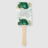 Emerald Green Gold Shine Glitzer Hochzeit Vielen D Fächer (Rückseite)