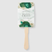 Emerald Green Gold Shine Glitzer Hochzeit Vielen D Fächer (Vorderseite)