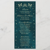 Emerald Green Gold Tiara Butterflies Quinceañera Programm (Rückseite)