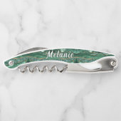 Emerald Green Gold Waiter's Corkschraube Individue Kellnermesser (Rückseite)