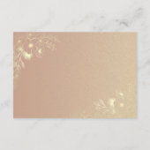 Emerald Green Gold Wedding Details Begleitkarte (Rückseite)