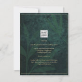 Emerald Green Gold Wedding Print Digital Download Einladung (Rückseite)