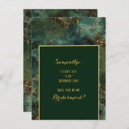 Emerald Green & Gold werden Sie meine Bridesmaid s Einladung
