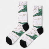 Emerald Green Gold White Socks Socken (Linkes Detail)