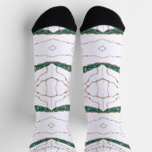 Emerald Green Gold White Socks Socken (Oben)