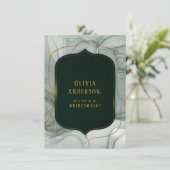 Emerald Green Gold wird meine Bridesmaid sein Einladung (Stehend Vorderseite)