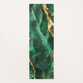 Emerald Green Golden Texture Elegant Yogamatte (Vorderseite)
