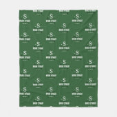 Emerald Green Golfer 1-initialer Monogram-Allover Fleecedecke (Vorderseite)