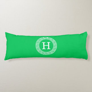 Emerald Green Greece Key Rnd Frame Initial Monogra Seitenschläferkissen