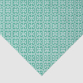 Emerald Green Griechisches Schlüsselmuster Seidenpapier (Ausschnitt)