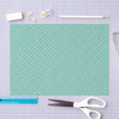 Emerald Green Griechisches Schlüsselmuster Seidenpapier (Handwerk)