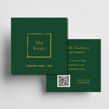 Emerald Green Grold-Logo QR-Code modern