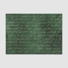 Emerald Green Grunge Vintage Kalligrafie Seidenpapier