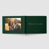 Emerald Green Guest Book Foto Foil Guestbook Gästebuch (Voll)