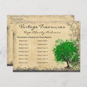 Emerald Green Heart Leaf Tree Save the Date Ankündigungspostkarte (Vorne/Hinten)