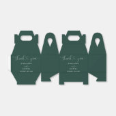 Emerald Green Heart Script Wedding Geschenkschachtel (Ungefaltet)