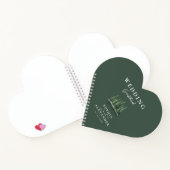 Emerald Green Heart Shape Wedding Guestbook Notizblock (Innenseite)
