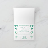 Emerald Green Hearts Wedding Reception RSVP Card Einladung (Innenseite)