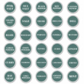 Emerald Green Herb und Spice Labels (Vorderseite)