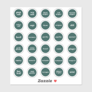 Emerald Green Herb und Spice Labels
