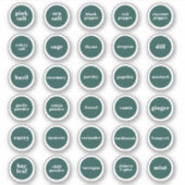Emerald Green Herb und Spice Labels (Vorderseite)