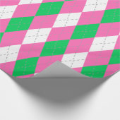 Emerald Green Hot Pink Dk Gray Was XL Raute Geschenkpapier (Ecke)