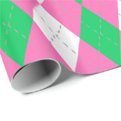 Emerald Green Hot Pink Dk Gray Was XL Raute Geschenkpapier (Rolleneckpunkt)
