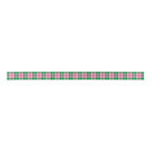 Emerald Green, Hot Pink Preppy Kariert LG Satinband (Vorderseite)