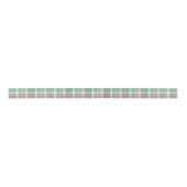 Emerald Green, Hot Pink, White Preppy Madras Karie Satinband (Vorderseite)