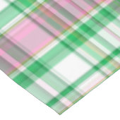 Emerald Green, Hot Pink, White Preppy Madras Karie Tischdecke (Schrägansicht)