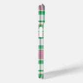 Emerald Green Hot Pink Whppy Madras Monogram Case-Mate iPhone Hülle (Rückseite / Rechts)