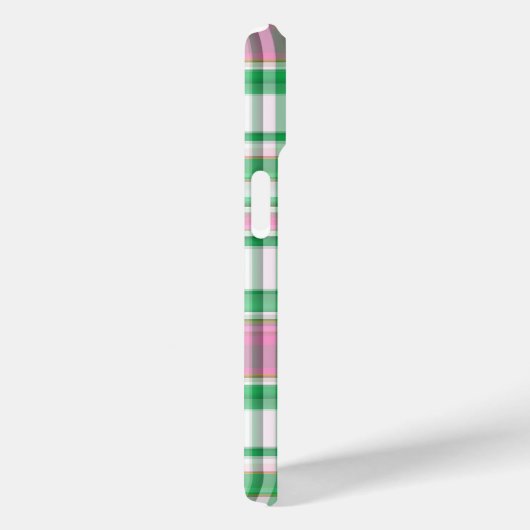 Emerald Green Hot Pink Whppy Madras Monogram Case-Mate iPhone Hülle (Rückseite / Rechts)