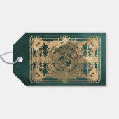 Emerald Green & Imitate Gold Tarot Celestial Weddi Geschenkanhänger (Rückseite Horizontal)